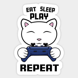 Eat sleep play repeat Sticker